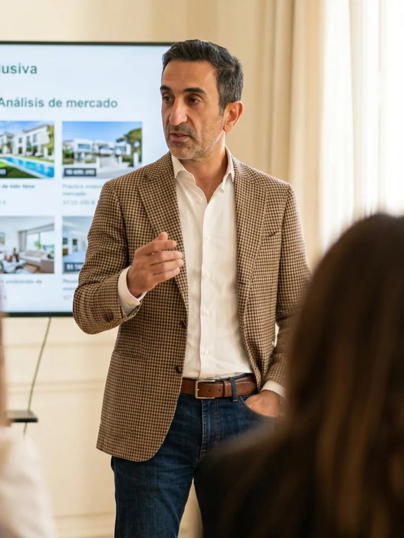 Alfonso Rivero impartiendo una formación inmobiliaria